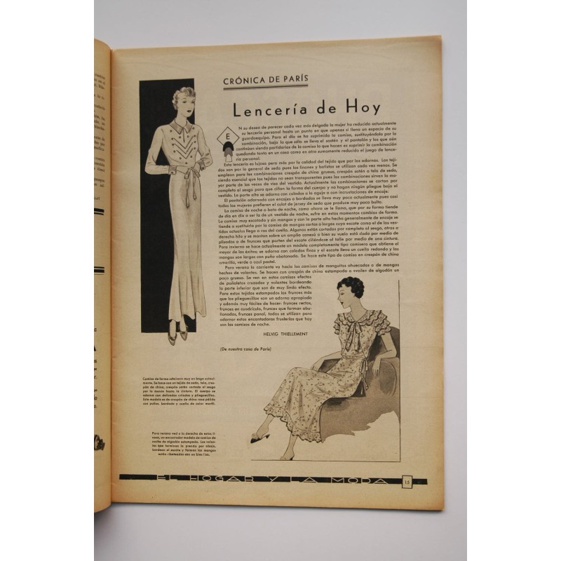 El hogar y la moda -  Nº 1036 (5 marzo, 1935)