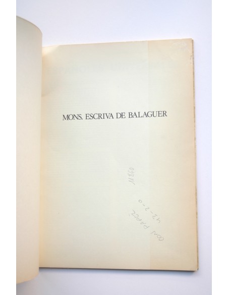 MONS. Escrivá de Balaguer