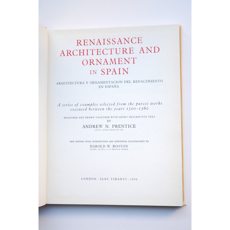Renaissance architecture and ornament in Spain...