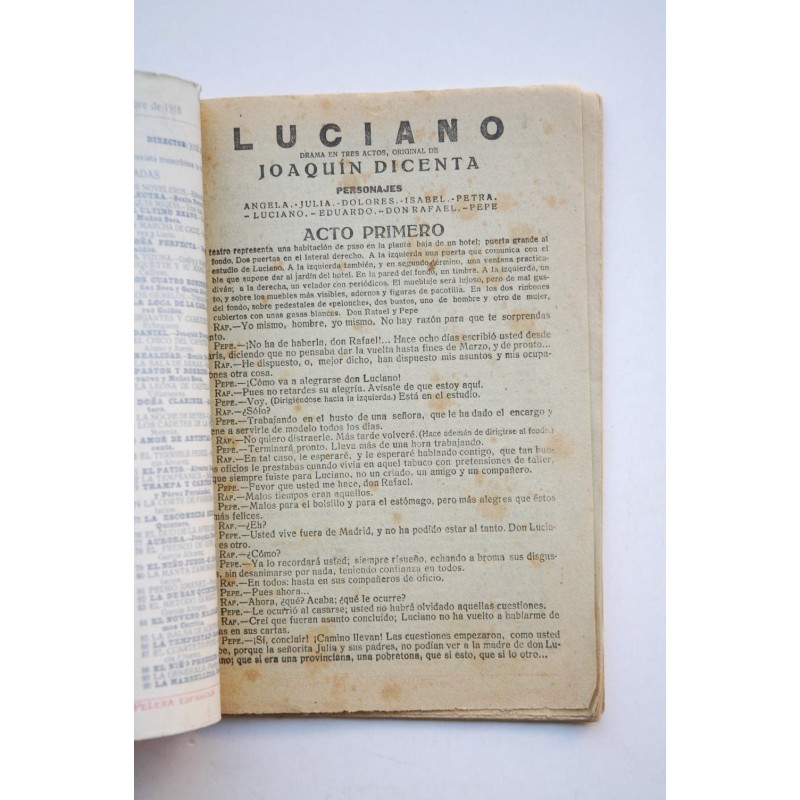 Luciano. Drama en tres actos