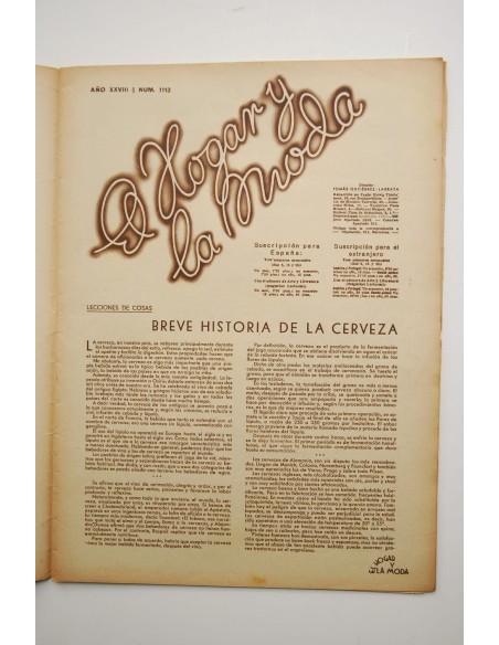 El hogar y la moda -  Nº 1113 (25 de septiembre de 1936)