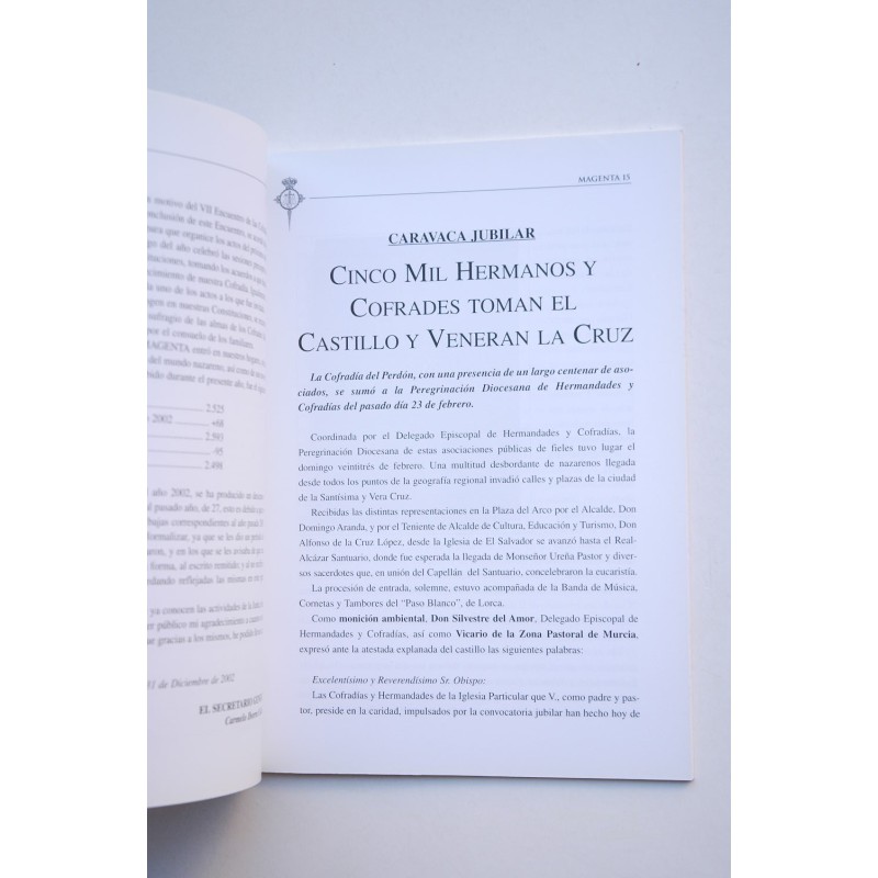 Magenta : revista cofrade. Murcia, Nº 18, 2003