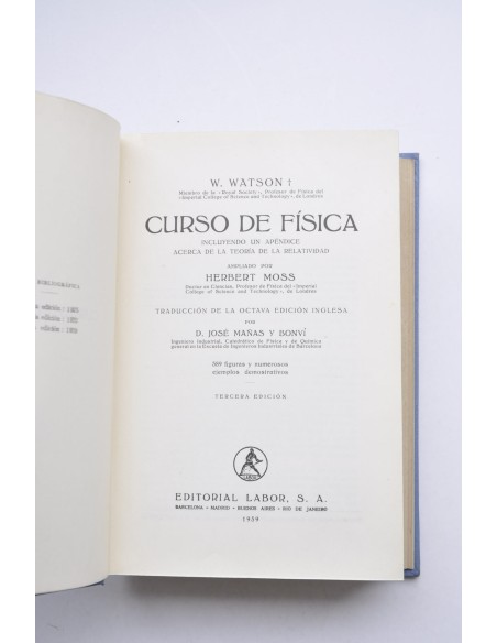 Curso de física : incluyendo un apéndice acerca de la Teoría de la Relatividad