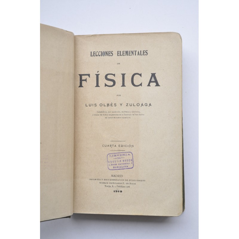 Lecciones elementales de Física