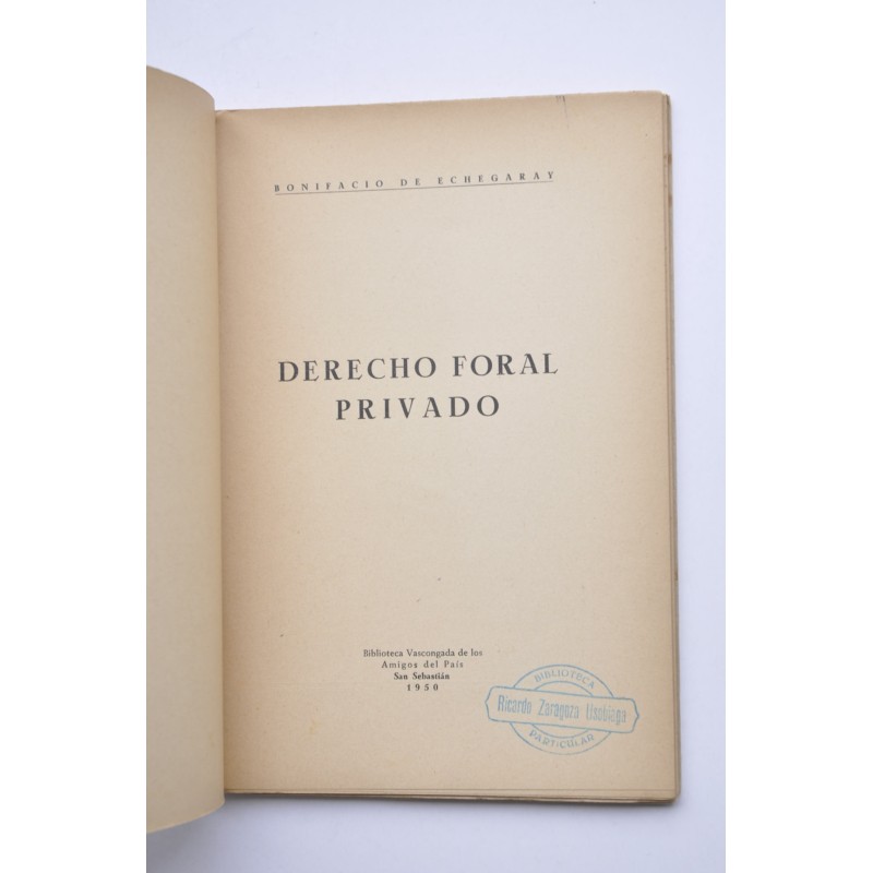 Derecho Foral Privado