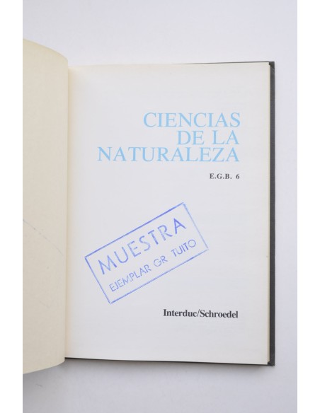 Ciencias de la Naturaleza. E.G.B. 6