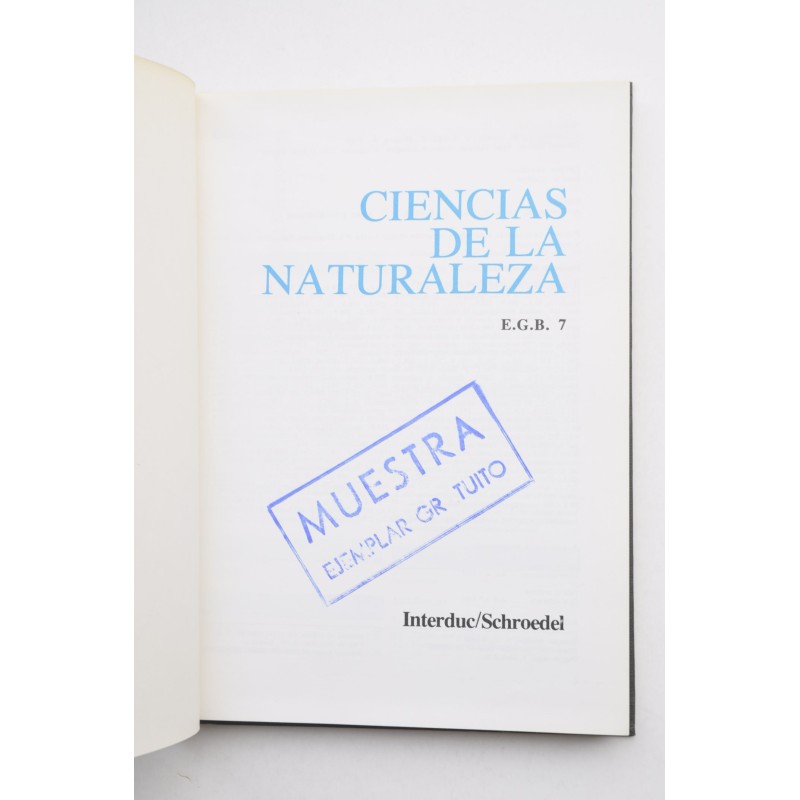 Ciencias de la Naturaleza. E.G.B. 7