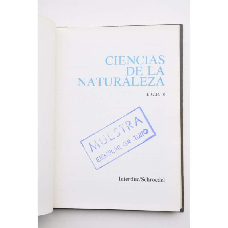Ciencias de la Naturaleza. E.G.B. 8