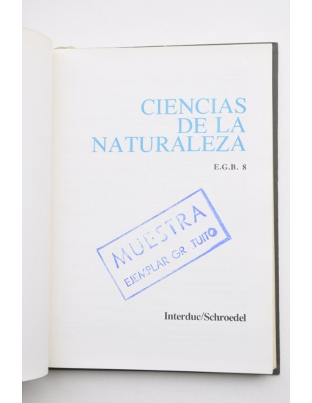Ciencias de la Naturaleza. E.G.B. 8