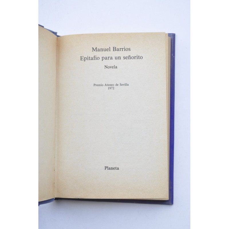 Epitafio para un señorito