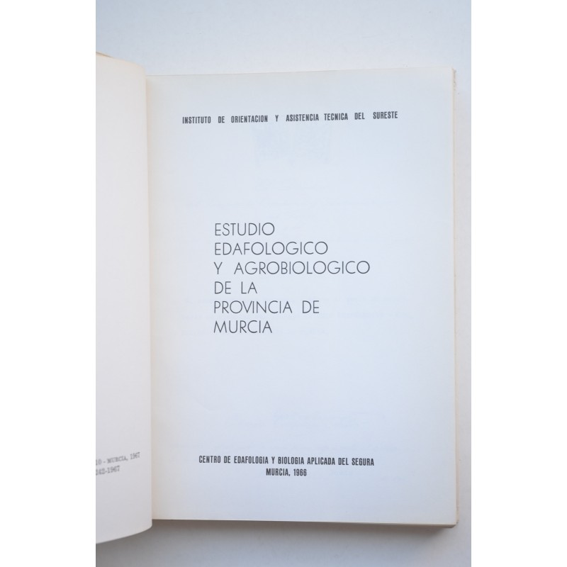 Estudio edafológico y agrobiológico de la...