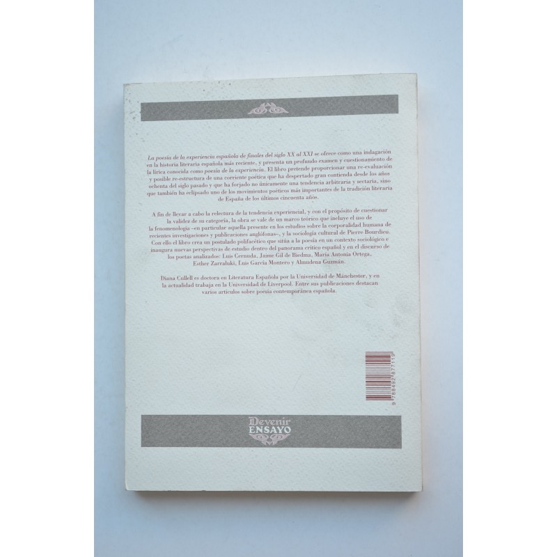 La poesía de la experiencia española de finales...