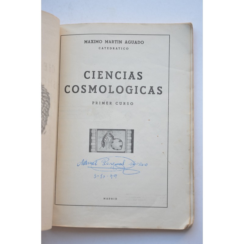 Ciencias cosmológicas. Primer curso