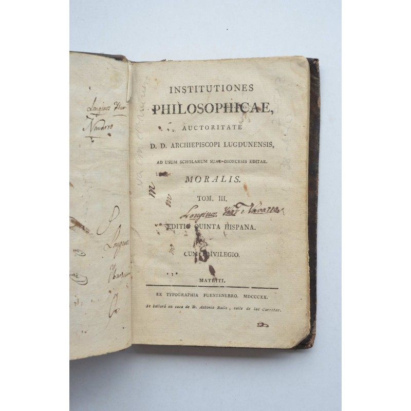 Institutiones philosophicae : ad usum scholarum...