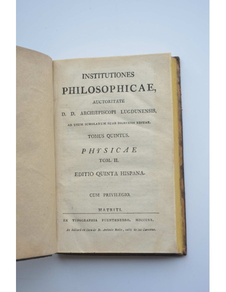 Institutuiones philosophicae. Physicae