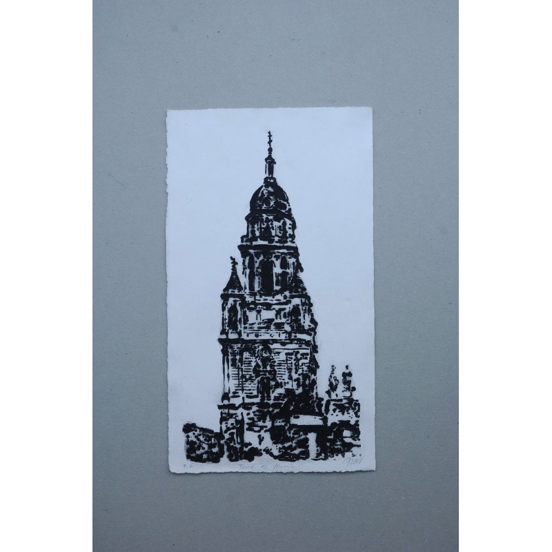 Torre de Murcia : [de la Catedral de Murcia] : [grabado original] : Prueba de autor