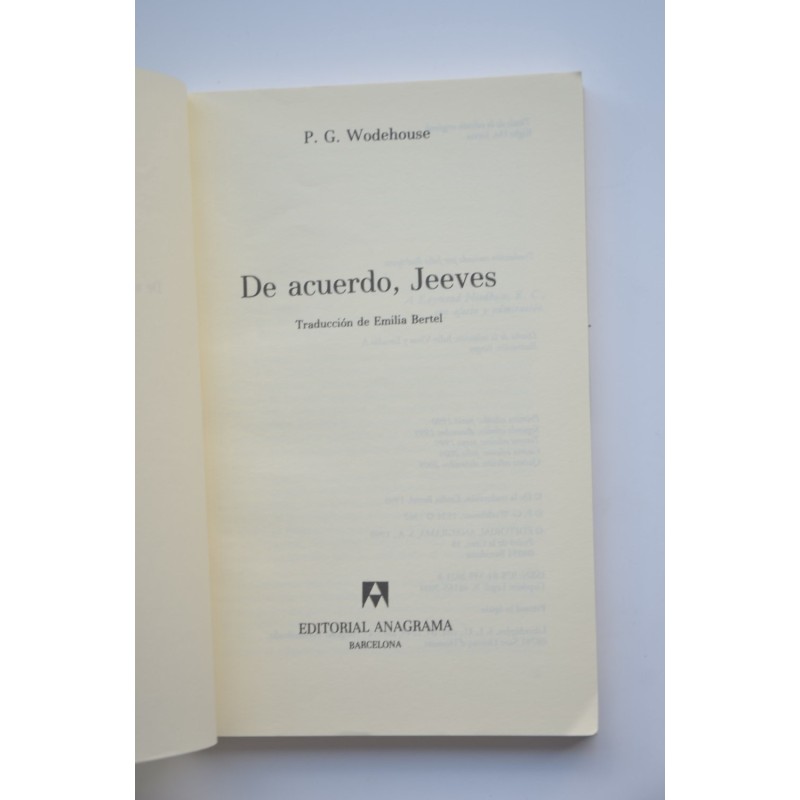 De acuerdo, Jeeves