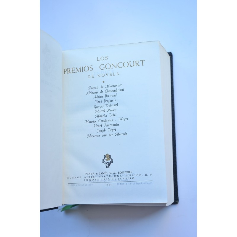 Los premios Goncourt de novela. Tomo I