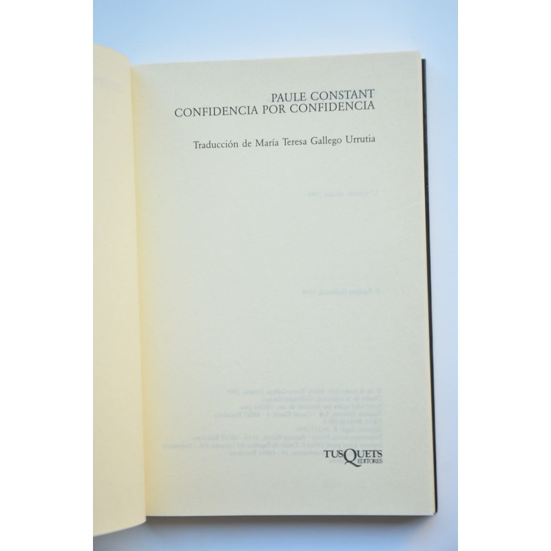 Confidencia por confidencia