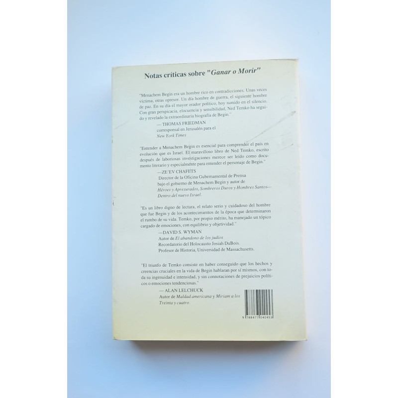 Ganar o morir : un retrato personal de Menachem...