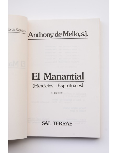 El manantial : ejercicios espirituales