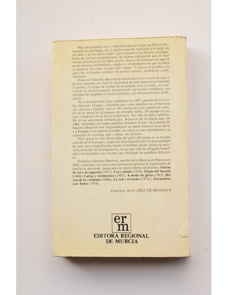 Francisco Sánchez Bautista. Obra poética. Selección del autor (1957-1980)