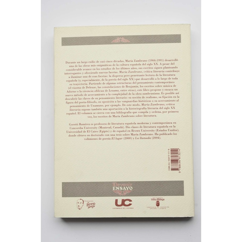 María Zambrano, crítica literaria