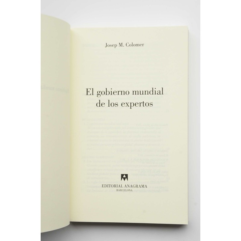 El gobierno mundial de los expertos