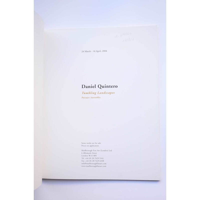 Daniel Quintero, tumbling Landscapes - Paisajes...