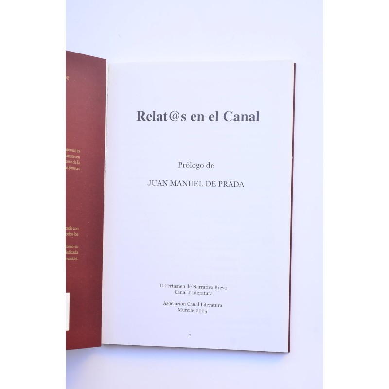 Relat@s en el Canal : II Certamen de Narrativa...