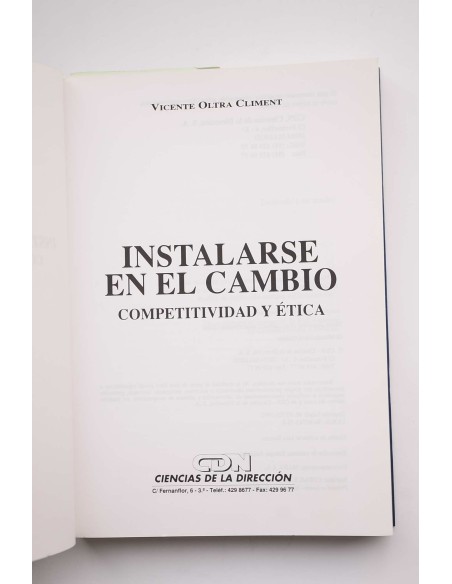 Instalarse en el cambio : competitividad y ética