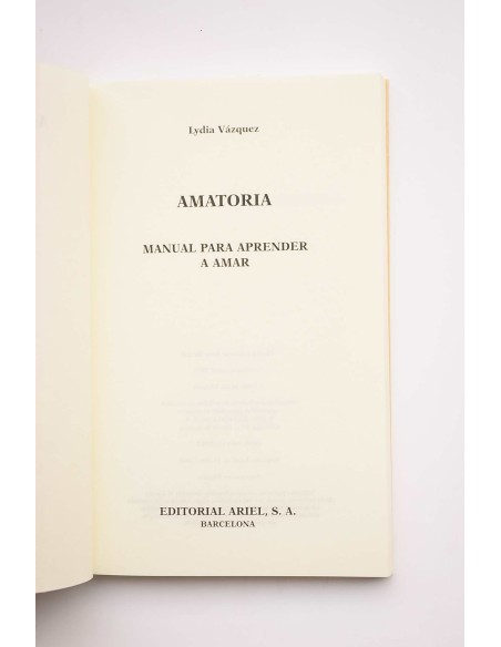 Amatoria. Manual para aprender a amar