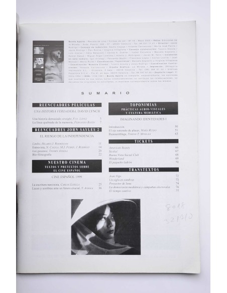Banda Aparte : revista de cine : formas de ver. -- Nº 18 -mayo 2000