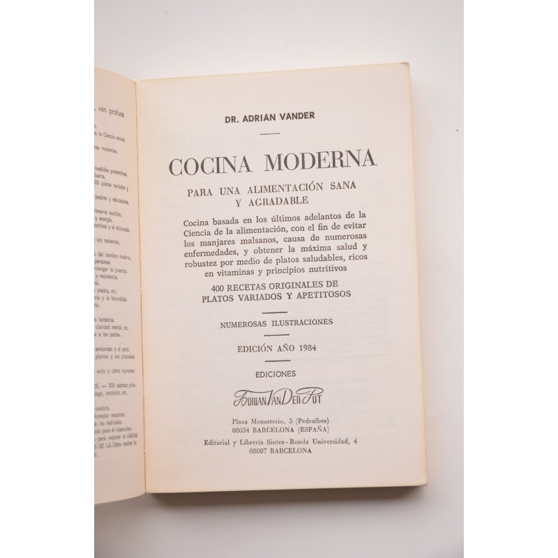 Cocina moderna. Para una alimentación sana y...